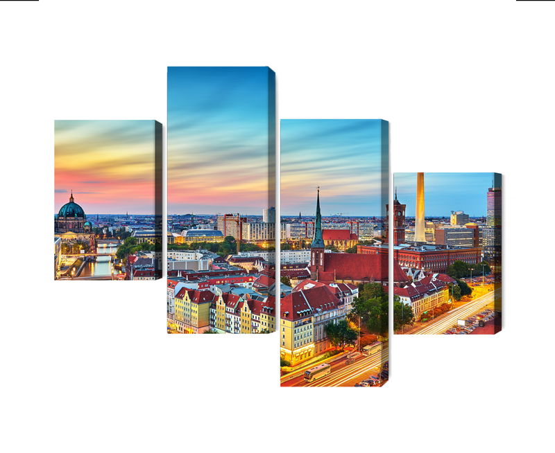 Ljuddämpande tavla - Colorful sky and berlin