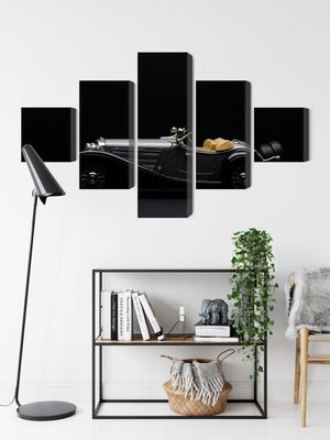 Ljuddämpande tavla - Historic car on dark tees