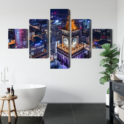 Ljuddämpande tavla - Warsaw panorama at night