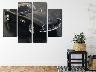 Ljuddämpande tavla - Vintage black sports car