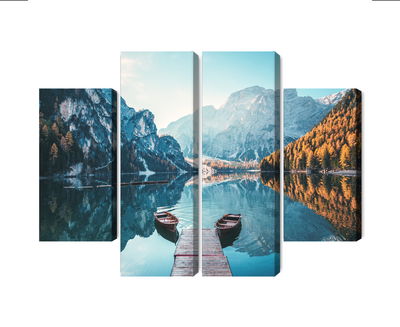 Ljuddämpande tavla - Lake braies in the italian