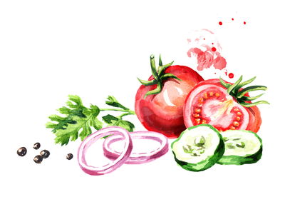 Ljuddämpande tavla - Tomatoes with herbs