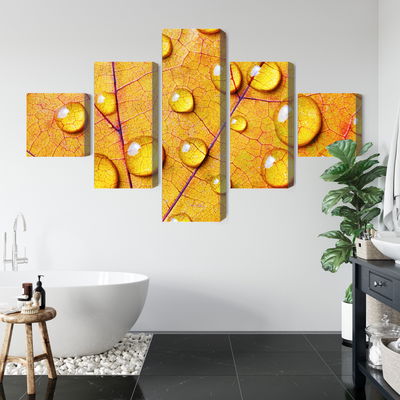 Ljuddämpande tavla - Water drops on an autumn