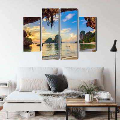 Ljuddämpande tavla - Sunset on a beach in thailand