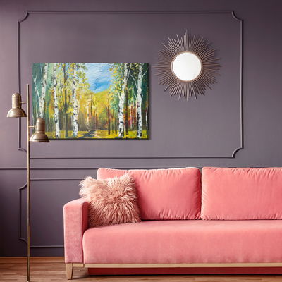 Ljuddämpande tavla - Birch forest as painted