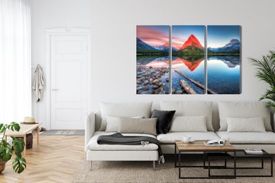 Ljuddämpande tavla - Swiftcurrent lake in the Usa