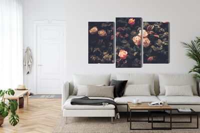 Ljuddämpande tavla - Pastel roses in vintage style