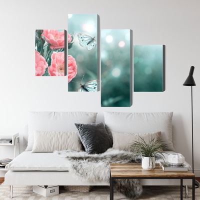 Ljuddämpande tavla - Delicate flowers and 3d