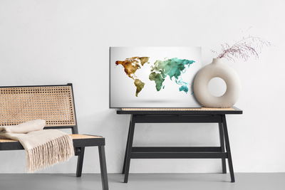 Ljuddämpande tavla - Colorful map with 3d effect