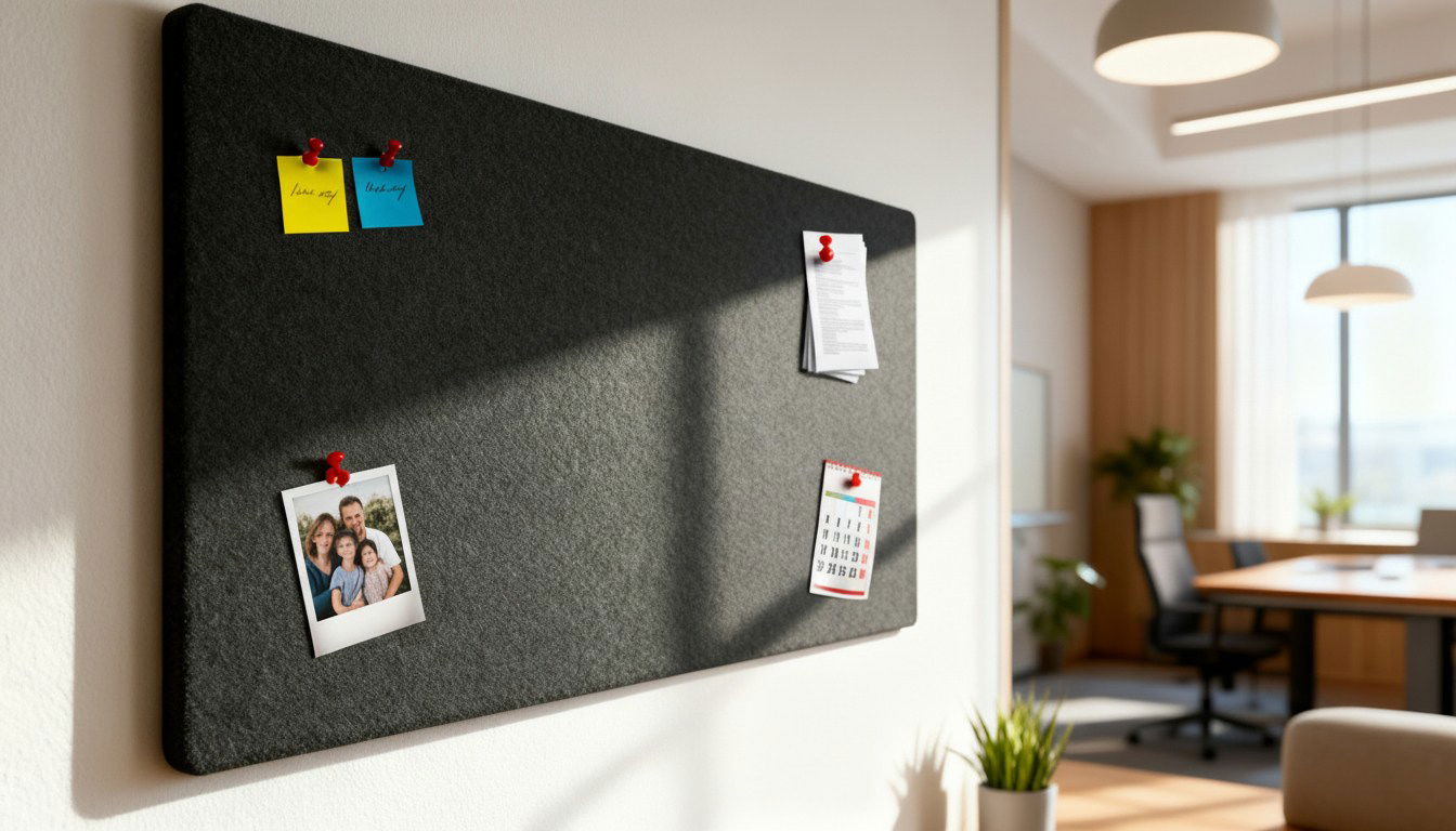 Kunskapsportal om ljudabsorberande anslagstavlor som minskar eko, förbättrar akustik och kombinerar ljuddämpning med informationsyta.