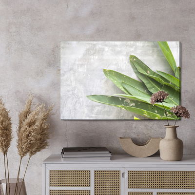 Ljuddämpande tavla - Green leaves on a concrete
