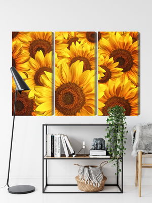 Ljuddämpande tavla - 3d sunflower flowers