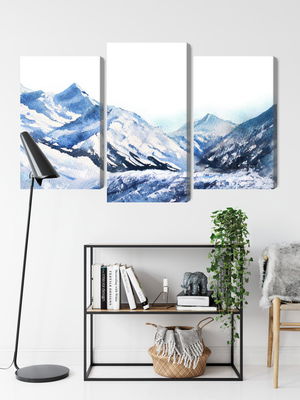 Ljuddämpande tavla - Watercolor mountain peak