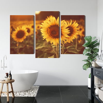 Ljuddämpande tavla - A field of sunflowers