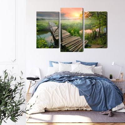 Ljuddämpande tavla - Meadow at dawn