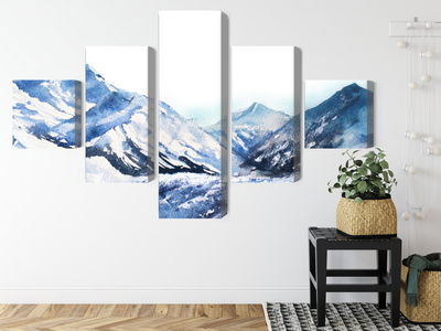 Ljuddämpande tavla - Watercolor mountain peak