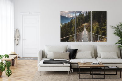 Ljuddämpande tavla - Suspension bridge in a 3d