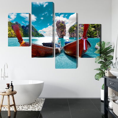 Ljuddämpande tavla - Boats at the andaman sea