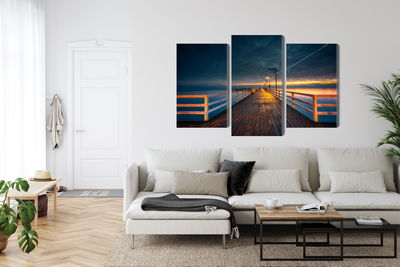 Ljuddämpande tavla - Evening view of the wooden