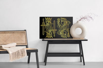 Ljuddämpande tavla - Golden king and queen