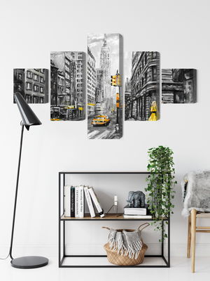 Ljuddämpande tavla - View of the street of new