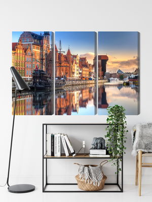 Ljuddämpande tavla - Gdansk motlawa at sunrise