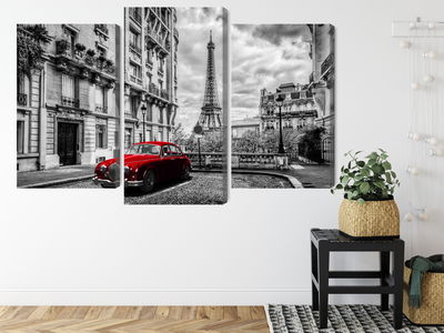 Ljuddämpande tavla - Red retro car