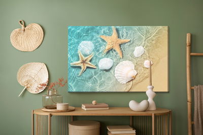 Ljuddämpande tavla - Stars and seashells