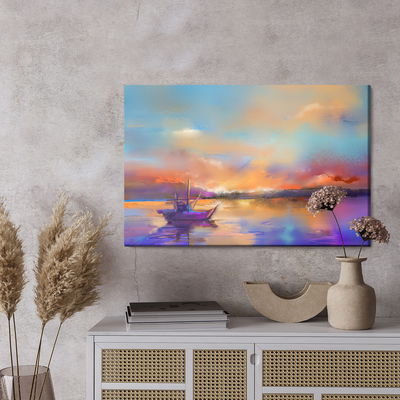 Ljuddämpande tavla - Colorful landscape