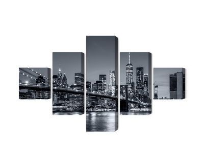 Ljuddämpande tavla - Panorama of New York at night