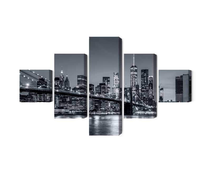 Ljuddämpande tavla - Panorama of New York at night