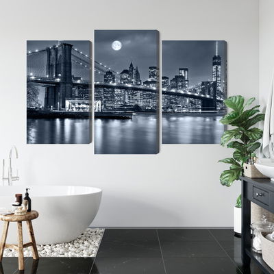 Ljuddämpande tavla - Night panorama of New York