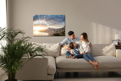 Ljuddämpande tavla - Sunrise over the sea