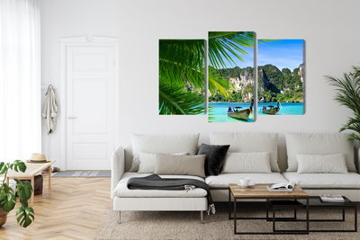 Ljuddämpande tavla - Tropical landscape 3d