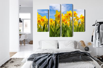 Ljuddämpande tavla - Daffodil field 3d