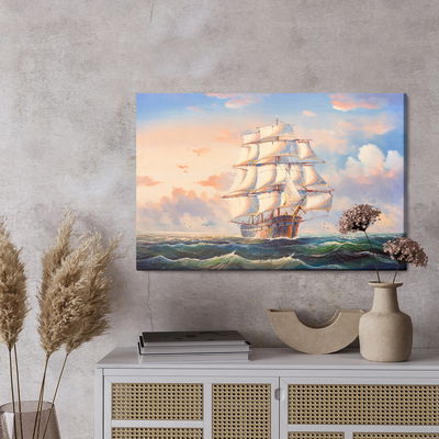 Ljuddämpande tavla - Sailboat in the sea