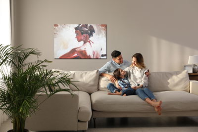 Ljuddämpande tavla - Pensive woman