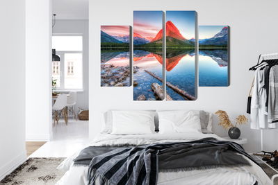 Ljuddämpande tavla - Swiftcurrent lake in the Usa