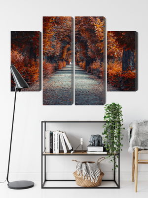 Ljuddämpande tavla - A path deep into the autumn