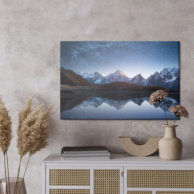 Ljuddämpande tavla - Mountain landscape at night