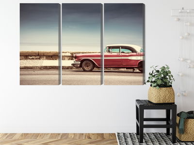 Ljuddämpande tavla - Old american retro car