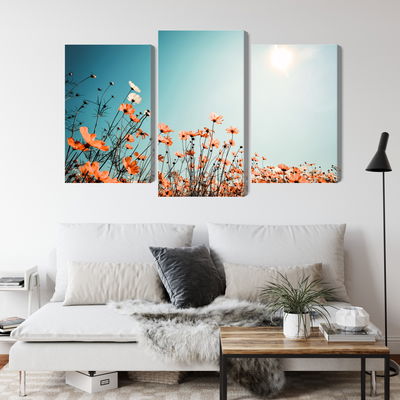 Ljuddämpande tavla - Field flowers in the sun