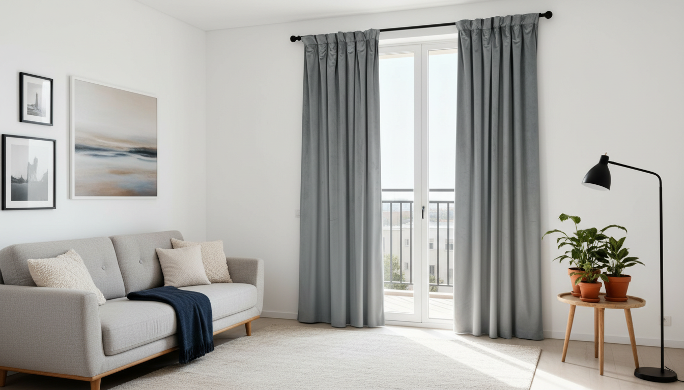 Ljudabsorbera med gardiner