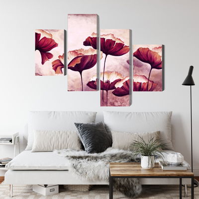 Ljuddämpande tavla - Poppies as painted