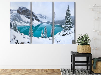 Ljuddämpande tavla - Moraine Lake in winter