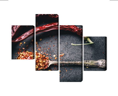 Ljuddämpande tavla - Dried chili peppers