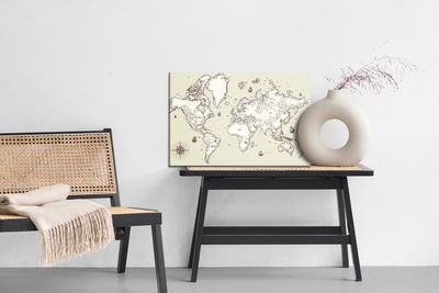 Ljuddämpande tavla - Old world map