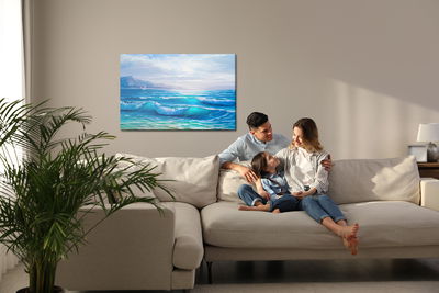 Ljuddämpande tavla - Painted sea horizon