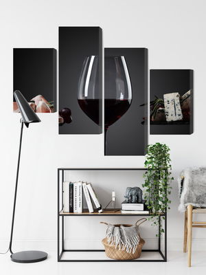 Ljuddämpande tavla - A glass of red wine
