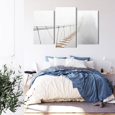 Ljuddämpande tavla - Hanging bridge in the fog